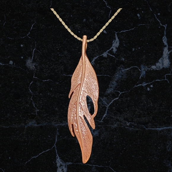 Native Am Thunderbird/Feather/Whip Charm Necklace - Picture 5 of 16